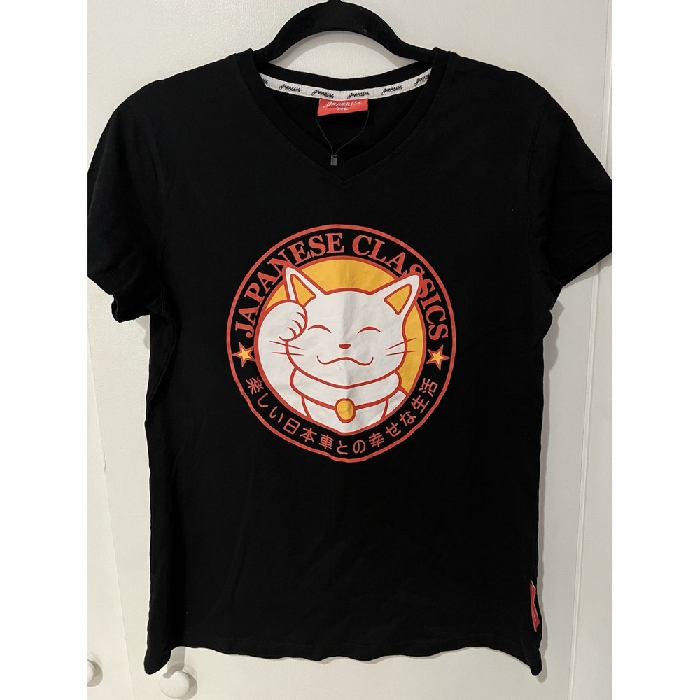 Women's Japanese Classics Brand T Shirt Cat Black Size‎ XL NWOT